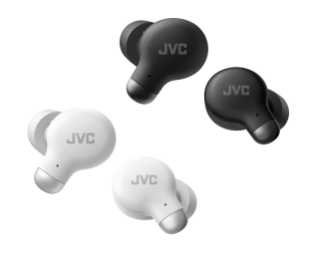 JVC New Gumy True Wireless Earbuds Headphones, Long Battery Life (up to 24  Hours), Sound with Neodymium Magnet Driver, Water Resistance (IPX4) 